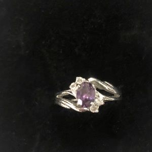 Silver amethyst ring 6